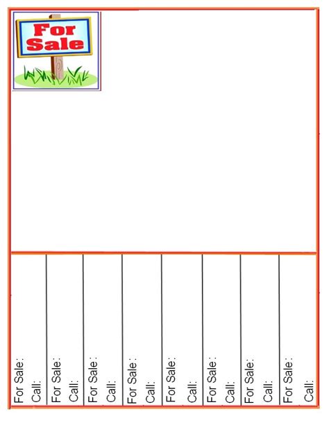 Tear Off Sheet Template for Education Example