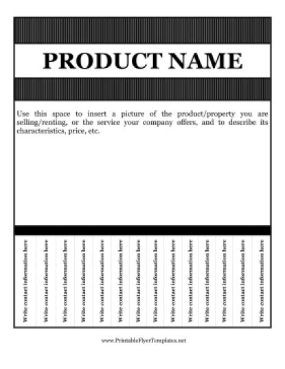 Tear Off Sheet Template for Marketing Example