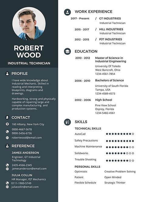 Tech Resume Template Design