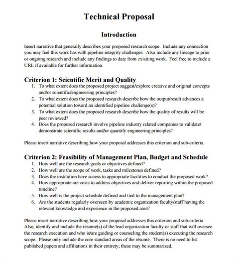 Technical Project Proposal Template