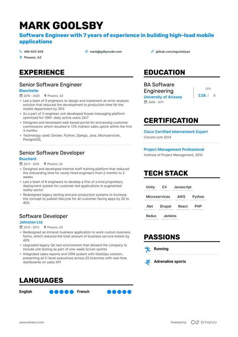 Technical resume template