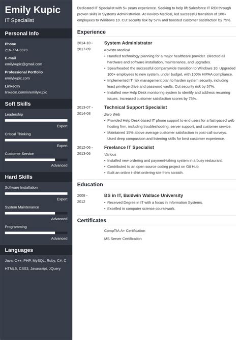 Technical Resume Template