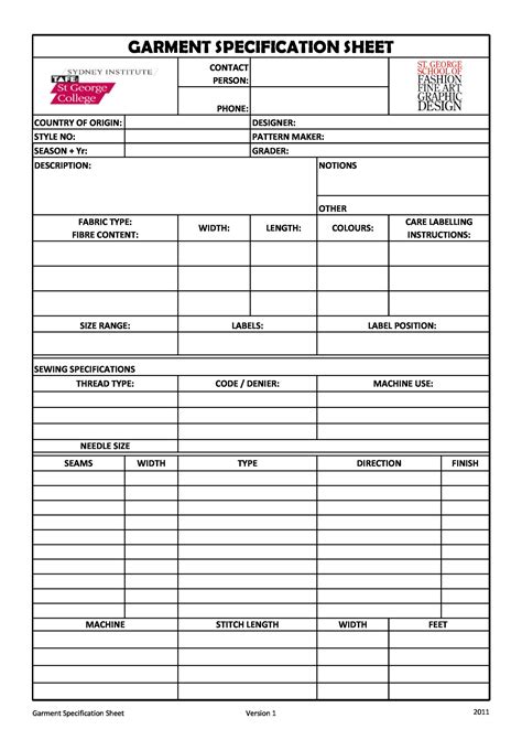 Technical Worksheet Header Template