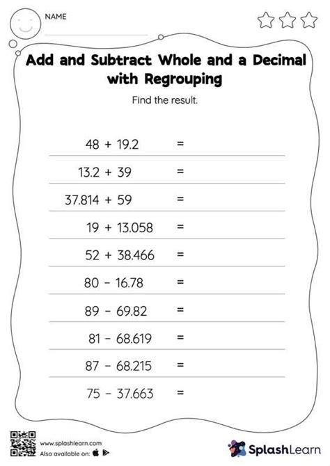 Technology Decimals and Whole Numbers Practice