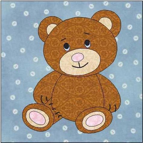 Teddy bear applique patterns