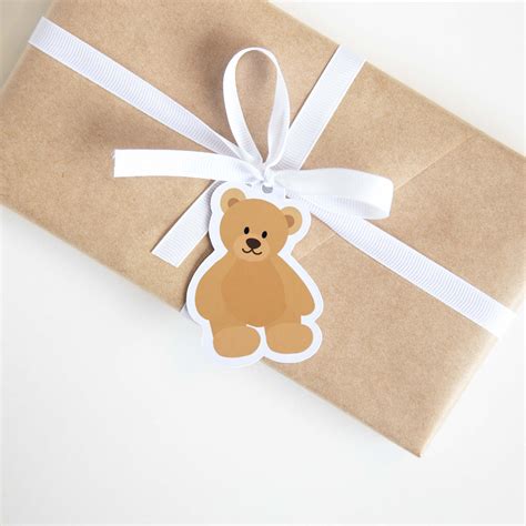 Teddy bear gift tag