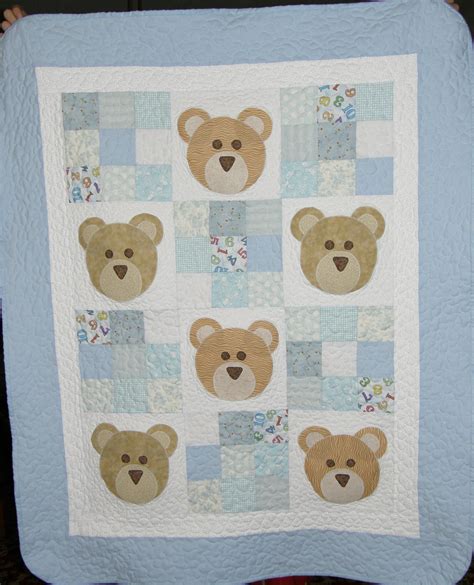 Teddy bear pattern with quilting