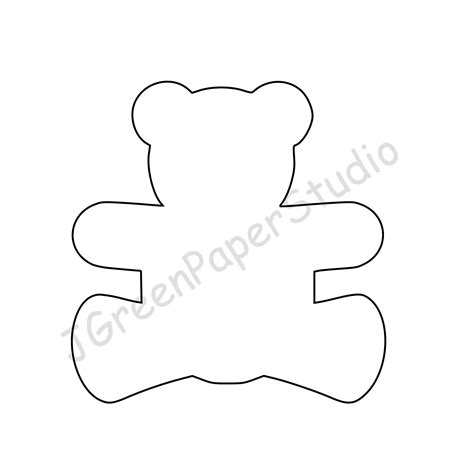 Teddy Bear Template 3