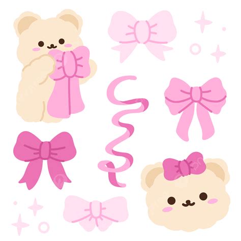 Teddy Bear Template For Kids With Ribbons And Stickers