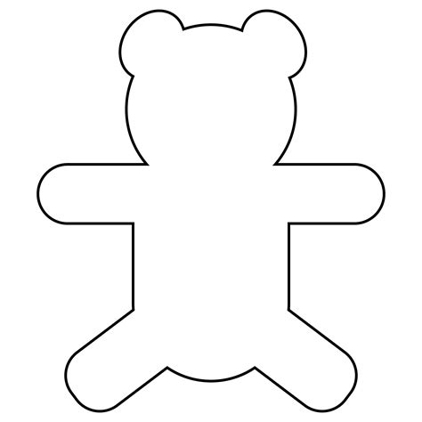 Teddy Bear Template For Kids With Stickers