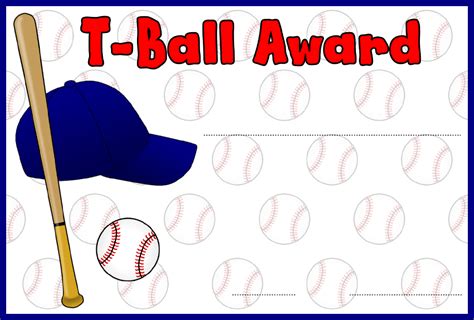 Tee-Ball Outstanding Performance Certificates 9