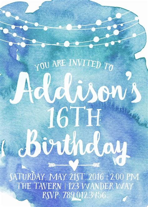 Teenage party invitation templates