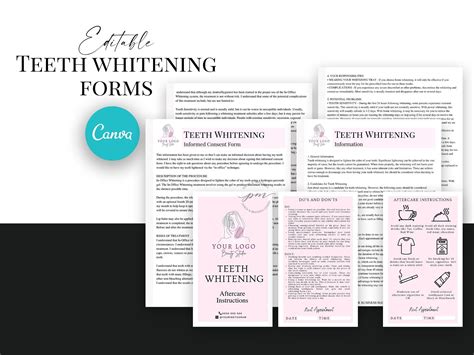 Teeth Whitening Form Template Download