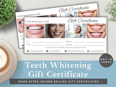 Teeth whitening gift certificate