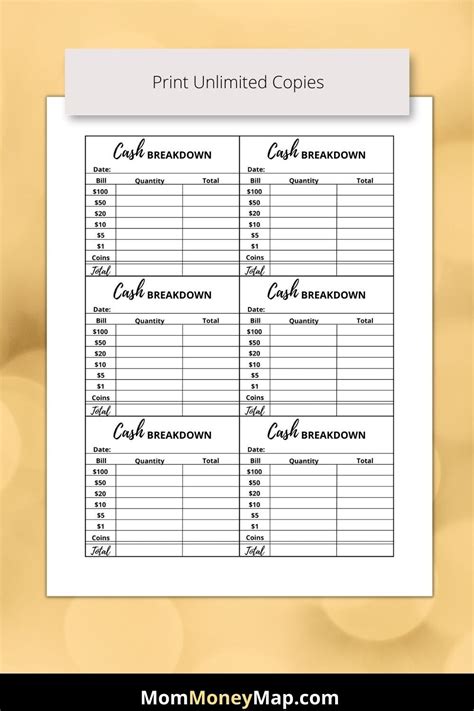 Teller Slip Template Excel