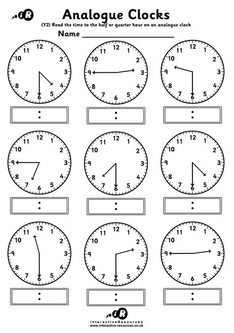 Telling Time Using Analog Clock