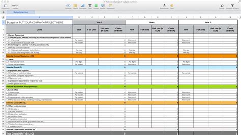 Template in Excel Mac