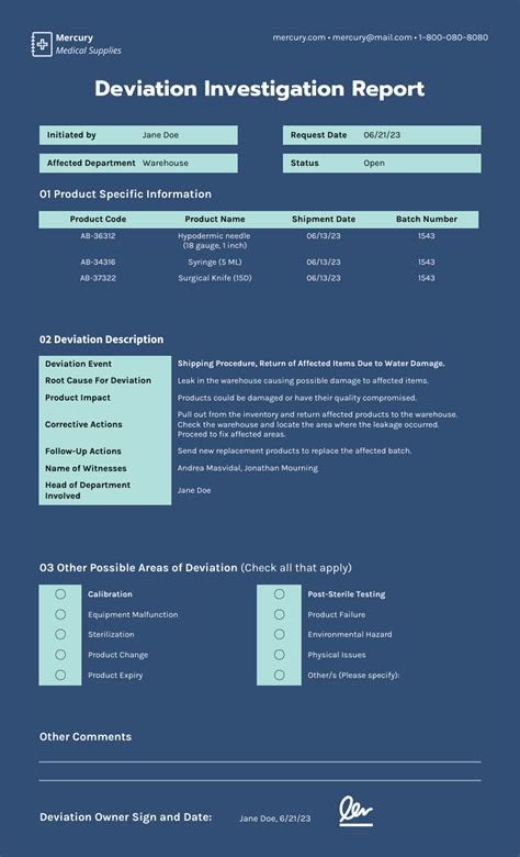 Template Standard Deviation in Excel