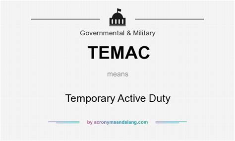 Temporary Active Duty Military Personnel