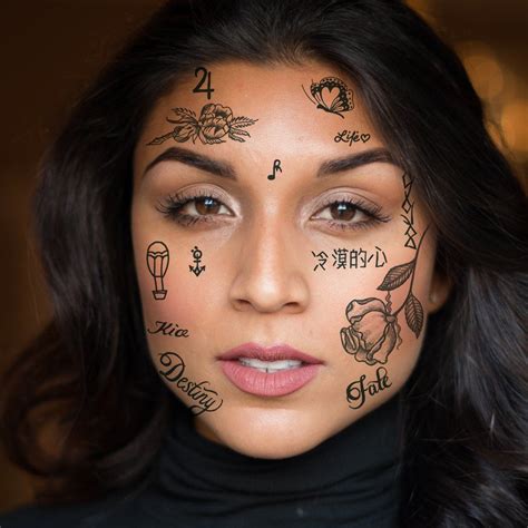 Temporary face tattoos and self-expression