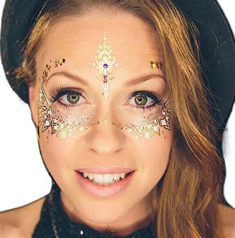 Temporary face tattoos for festivals