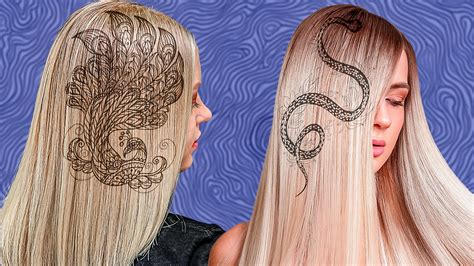 Temporary hair tattoos for men and women