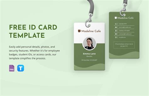 Temporary ID Template Design