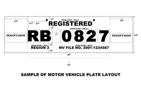 Temporary License Plate Design