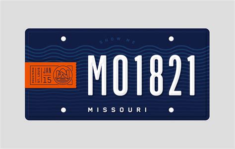 Temporary License Plate Template in Missouri