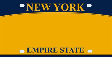 Temporary NY License Plate Template Example