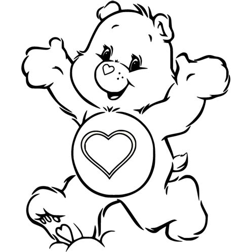 Tenderheart Bear Coloring Page