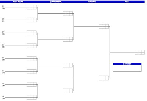 Tennis Bracket Template