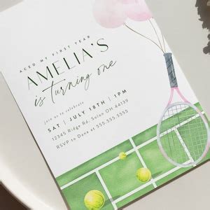 Tennis Party Invitations Templates