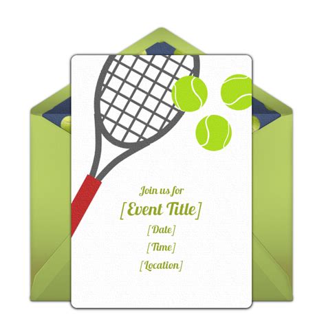 Tennis Party Invitations Templates Free