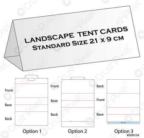 Tent card template designs