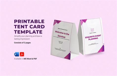 Tent Card Templates