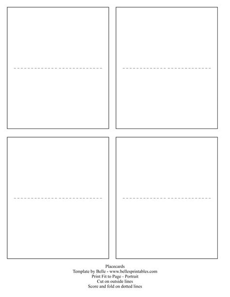 Tent Cards Template