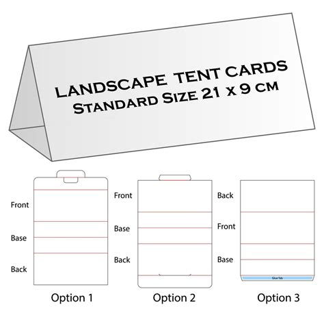 Tent Cards Template Layout