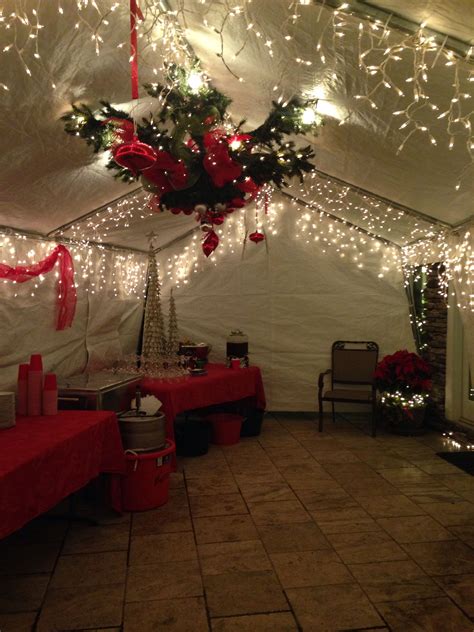 Tent Christmas party venue with portable setup