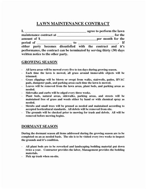 Landscaping termination and cancellation