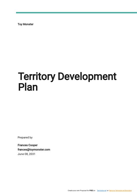 Territorial Plan Template Design