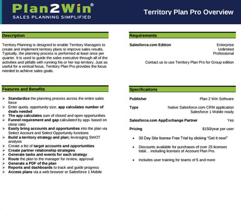 Territorial Plan Template Example