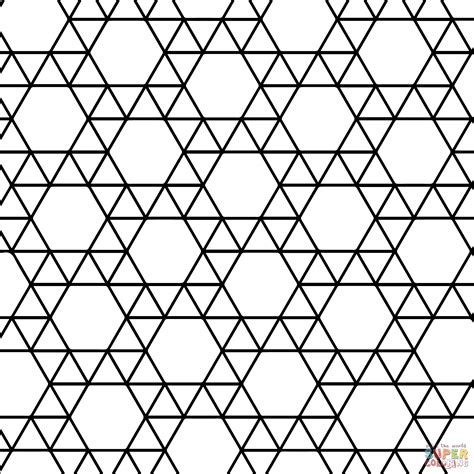 Tessellation coloring pages for kids