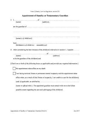 Testamentary Guardianship