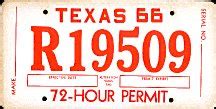 A 72-hour permit in Texas allows individuals to operate a vehicle for a short period