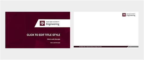 Texas A&M University PowerPoint Template Color Scheme