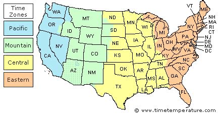 Central Time Zone in Texas