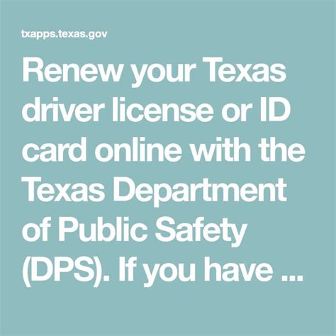 Texas DPS Online Renewal