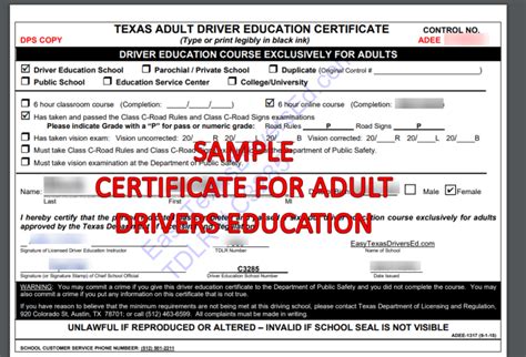 Texas Drivers License Drivers Ed