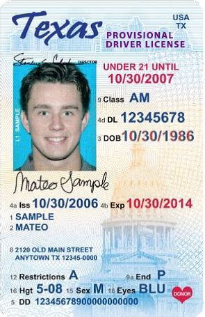 Texas Drivers License Provisional License